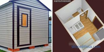 Hozblok with toilet, woodsheds, shower and other buildings under the same roof, buy hozblok in the Moscow region