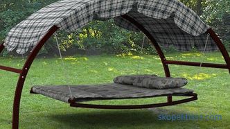 what garden swing-bed can be bought cheaply in Moscow - prices, photos, video