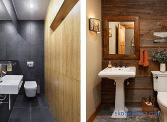 The decoration of a small toilet, the rules for choosing materials and colors, popular details and styles