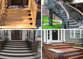 Entrance stairs to the house: requirements, components, materials