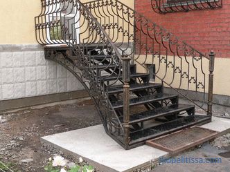 Entrance stairs to the house: requirements, components, materials