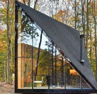 Crystal shaped miniature house in the forest of Lansville