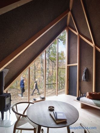 Crystal shaped miniature house in the forest of Lansville