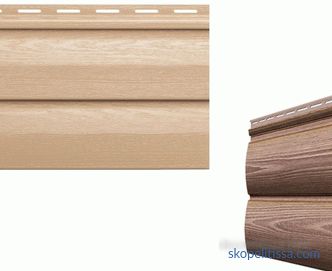 Metal and vinyl wood siding: varieties and photo examples