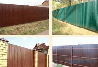 Fence of corrugated (professional sheet) - how to do it right: installation, installation and construction