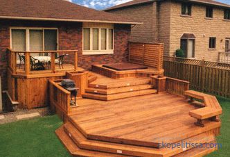 photos, schemes and drawings to create a terrace