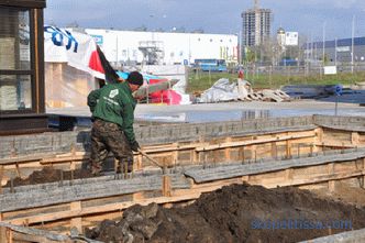 Foundation filling for the exhibition house of the company 