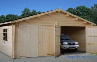 Projects of garages with hozblok (with the economic part): options for buildings