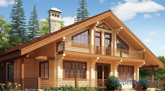 Houses from a turnkey bar cheap for permanent residence the price in Moscow, projects for construction with a photo