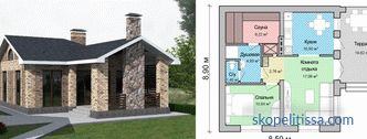 Brick bath, projects and layouts, construction stages, photo