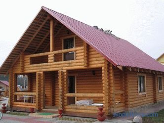 Prices for projects of houses from rounded log in Moscow, photos of projects of one-story houses
