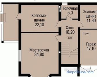 Projects of private houses 10 on 12 one-storey and two-storey, layouts 10x12 in the catalog, prices in Moscow, photos