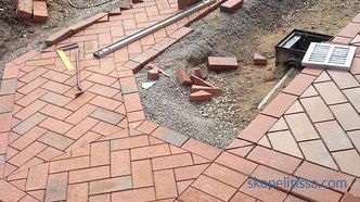 Laying paving tiles - instruction, installation technology on the sand, concrete base, processing + photo-video