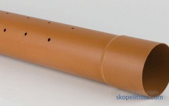 Drainage pipes: types, characteristics, application