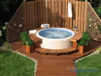 Spa pools for gardening - features, benefits, varieties (stationary, portable, inflatable)