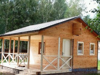 Summer house with a veranda, garden house projects with a terrace, turnkey construction in Moscow