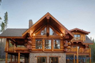 How to build a house from a rounded log, a house from a log house, construction technology