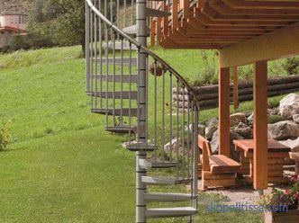 outdoor stairs in a private house made of wood, photo