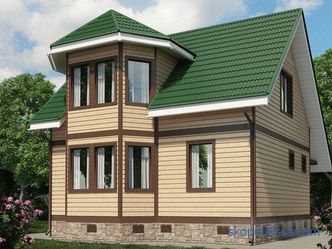 Projects of two-storey houses 7 by 9, layouts 7x9, prices for construction in Moscow, photos