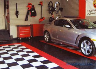 Floor covering in the garage: types, characteristics, ways of laying