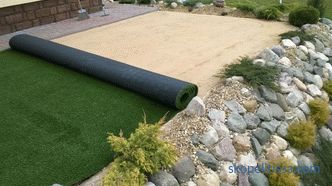 Sports lawn - technology laying on the plot