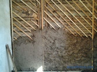 Plastering of wooden walls inside and outside the house, like plastering, technology, photo