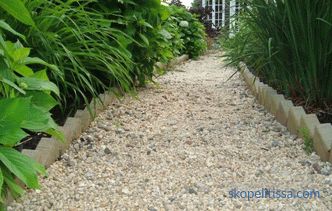 Paths of gravel, how to make a path at the cottage in the garden + photos and video