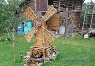 Decorative mill for a garden - production of a mill for a garden (+ photo)