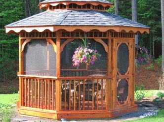 How to paint a gazebo from wood: features of materials and their use