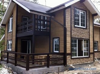 options for finishing the facade of a frame house with examples in the photo and video