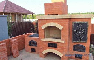 Outdoor BBQ oven: diagrams, drawings, stages of work