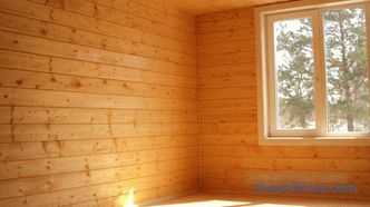 Wall paneling clapboard in a wooden house, how to sheathe the house inside, photo