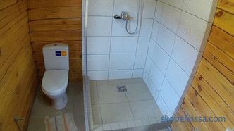 Shower in a wooden house: materials, technology, requirements