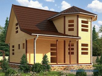 Houses made of profiled timber log cabins for shrinkage without finishing cheaply, projects and prices for construction in Moscow