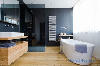 Bathroom design in a wooden house - the rules of arrangement of modern interior