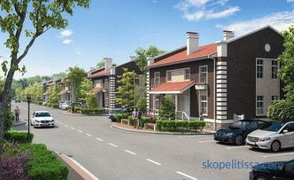 Projects of townhouses and duplexes for 2, 4 families of economy class, two-storey, features, photos in the catalog