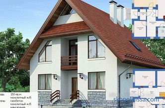 Projects of houses up to 150 m and projects of cottages up to 150 sq. M. m in Russia