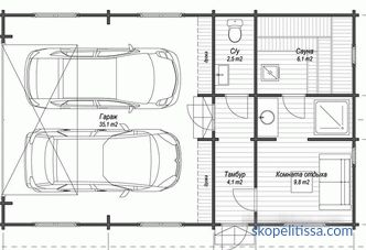 standard project of garage for one car