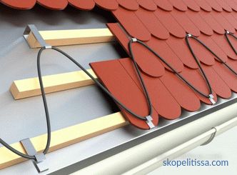 selection of heating cable and installation of roof anti-icing system