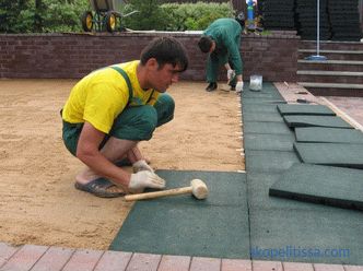 Rubber coverings for garden paths - catalog, prices, photos, specifications