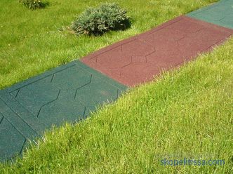 Rubber coverings for garden paths - catalog, prices, photos, specifications