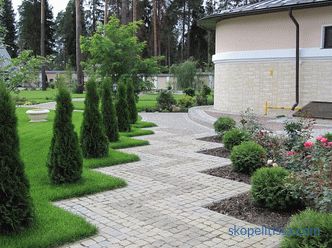 All about paving garden paths from paving stones and the stages of creating their own hands