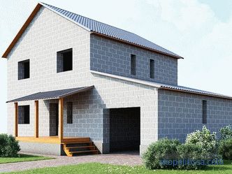 Projects of two-storey houses 10 to 10 of turnkey foam blocks in Moscow, photo