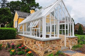 technology of construction of glass greenhouses, step by step instructions, photos