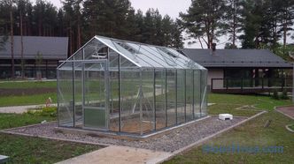 Polycarbonate greenhouse with opening roof, sliding roof greenhouse, sliding greenhouse