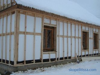 Warming log houses outside: materials and technology