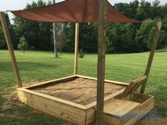 All about children's sandboxes with a roof and their construction on a country site