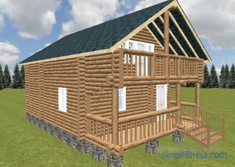 projects of wooden baths from a log house, photos, prices for construction in Moscow