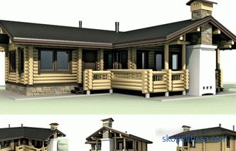 projects of wooden baths from a log house, photos, prices for construction in Moscow