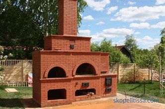 stoves and barbecues, photos and schemes, building layers, barbecue of brick and concrete, photo, video